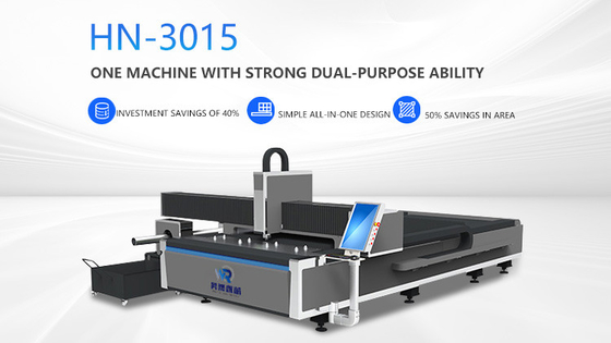 1530 3015 IPG 1500W fiber laser cutting machine with rotary device for metal tube and plate